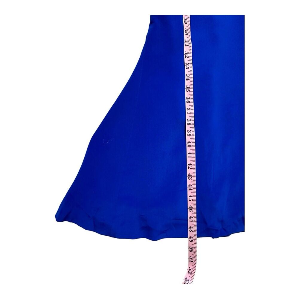 FRASCARA Wedding Spaghetti Straps Royal Blue Lined Maxi Dress Size 12 - Picture 12 of 16